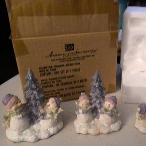 Snowmen set of three